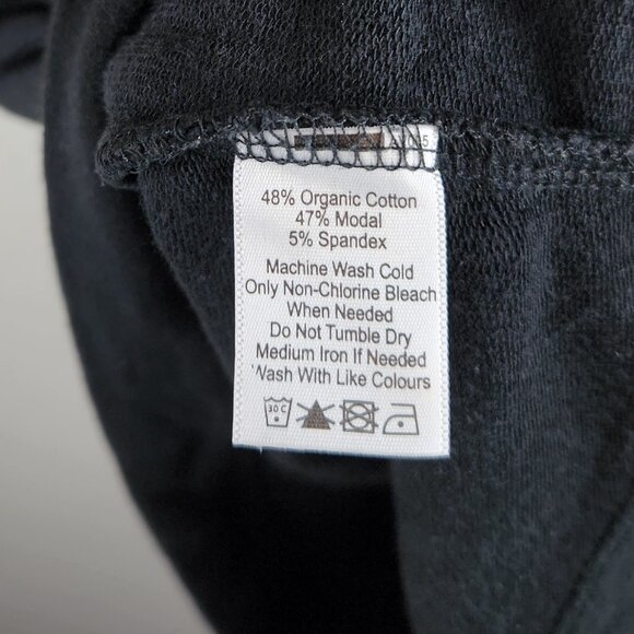 Amour Vert Black 3/4 Sleeve Crewneck Tunic Sweatshirt/Mini Dress sz XS - Picture 7 of 7